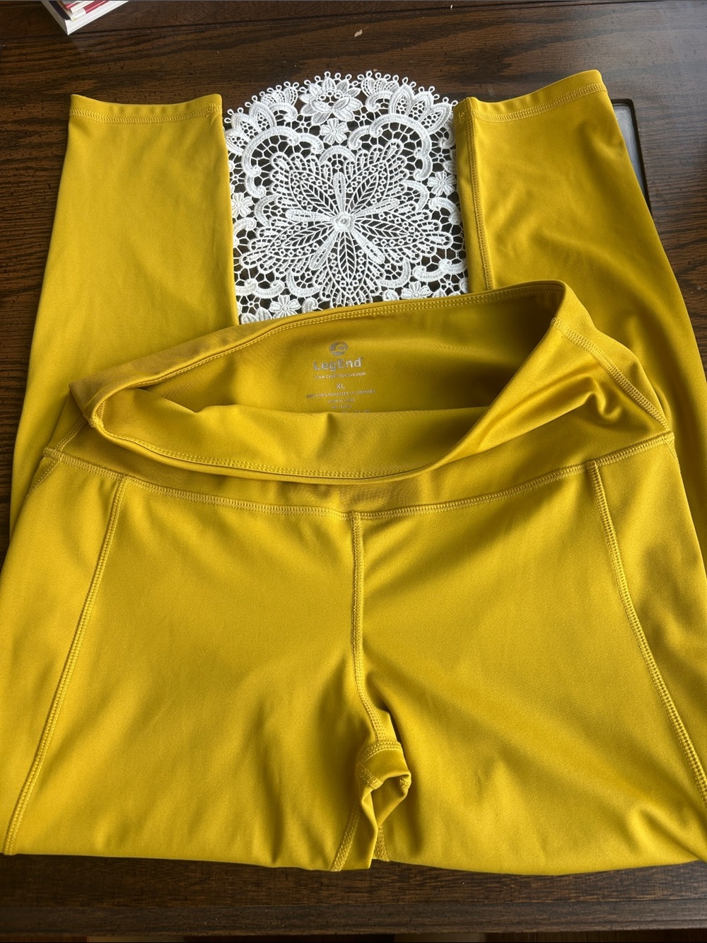 LegEnd Women’s Athletic leggings/pants in Mustard Yellow